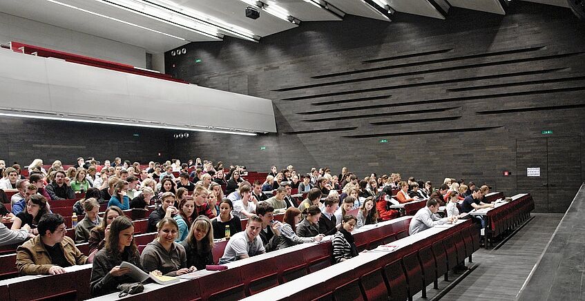 Students in the Audimax.