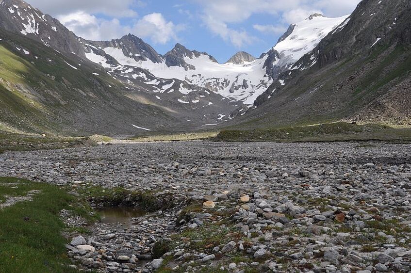 Landscape with mountains.