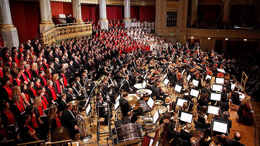 an orchestra playing music