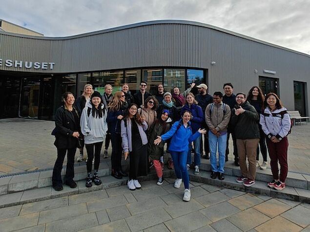 group picture with students in Aarhus